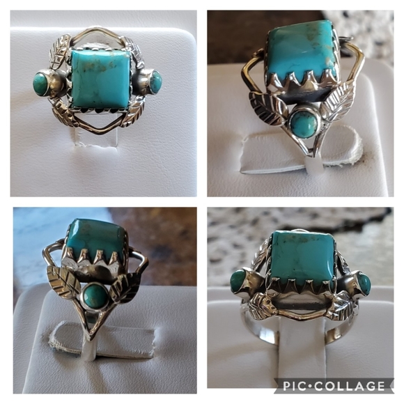 Genuine Arizona Blue Mojave Turquoise Ring 8 - Picture 2 of 6